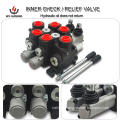 PC100 2 Spools Directional Manual Hydraulic Control Valves